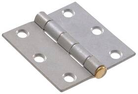 851746 Hardware Essentials General Purpose Square Corner Hinges Fixed Pin Galvanized 3 Inch - 2 Pack