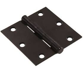 852602 Hardware Essentials Hillman Square Corner Door Hinge 3-inch Black