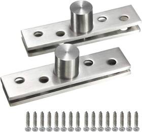 Hardware Ltd 744110885934 2pcs Pivot Hinge Rotating 360 Degree Stainless Steel Concealing Hinges Doo
