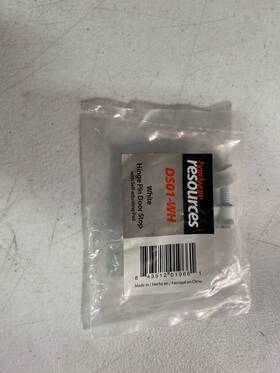 Ds01-wh Hardware Resources Hw Hinge Pin Door Stop With Self Adjusting Pad - White