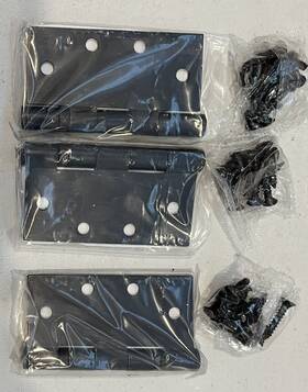 Hhfbb17910b Harney Hardware Hinges - Black Standard Weight 4.5 Inch X4.5 2 3-pk 6