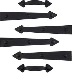 Harrier Hardware 313027348384 Magnetic Cottage Style Decorative Garage Door Gate Decor 6 Ct Set