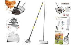 Abc-7 Hdheubk 2pcs Adjustable Heavy 10 Inch Wide Shovel Area Of Chicken Scooper For
