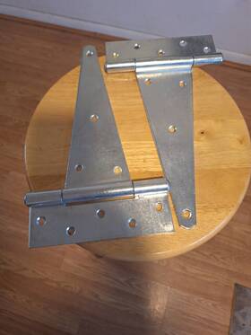 803070 Heavy Duty Triangle Door Hinge 2pk - 10in Wood Gate Style Hinges