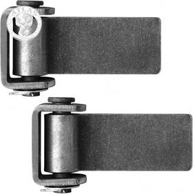Heneng 705353340031 2 Pcs Weld-on Dump Door Hinges 6-1/8 Inch X 3-5/8 Heavy Duty Straight Stra