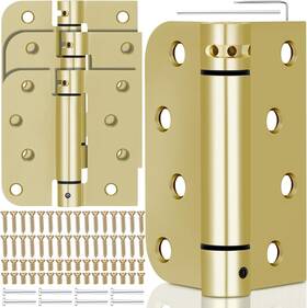 Hicarer 744110866346 4 Pcs Self Closing Door Hinges Inches Heavy Duty Steel Spring Loaded H
