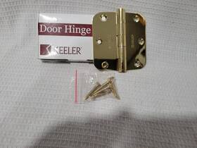 70306-2127 Hickory Hardware Keeler Solid Brass Door Hinge 3.5 Inch 5/8 Radius