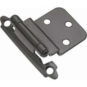 P143-bl Hickory Hardware Self-closing Pair Door Hinges Set Of 2 3 Finish Black