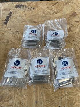 P243-sn Hickory Hardware Self Closing Partial Inset Cabinet Door Hinge - 5 Packs