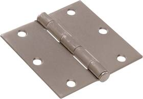 851262 Hillman 008236863581 Residential Square Corner Door Hinge Satin Nickel 3 1/2 Inch