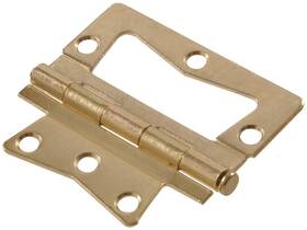 852629 Hillman 008236934441 3-1/2 Inch Non Mortise Hinge - Removable Pin Brass Finish 2-pack