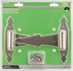 Hillman 038902001207 Hardware Essentials Ornamental Spring T-hinge Stainless Steel 8 Inch 2 Pack