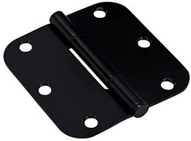 854332 Hillman By Squeak-proof 3-1/2in 5/8in Radius Matte Black Door Hinge