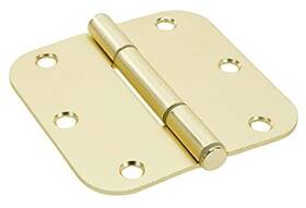 854333 Hillman Hardware Essentials By Squeak-proof 3-1/2in 5/8in Radius Satin Brass