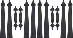 Hillmaster 793869460190 Decorative Magnetic Garage Door Hinges Hardware 12 Pieces Accent
