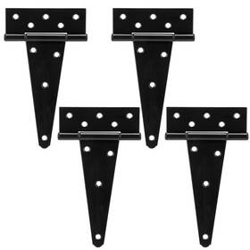 B0b56ndpvf Hillmaster 8 Inch Heavy Duty T-strap Gate Hinges Black Wrought Hardware 4-pack