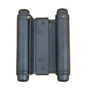 Hinge Outlet 633090415210 Adjustable Double Acting Spring 4 Inch Matte Black Finish Cafe Door Hi
