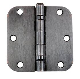Hinge Outlet 633090415272 Ball Bearing Door Hinges 3.5 Inch With 5/8 Radius 2 Pack Oil Rubbed Br
