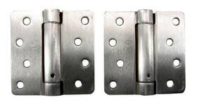 Hinge Outlet 633090415524 Spring Hinges Adjustable Self Closing 4 Inch With 1/4 Radius Satin Nic