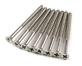 Hinge Outlet 633090415555 Satin Nickel Wood Screws 9 X 2 1/4 Inch For Residential Door Hinges - 96 Pack