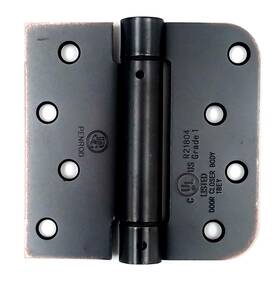 Hinge Outlet 644391830053 Spring Self-closing Hinges 4 Inch Square With 5/8 Oil Rubbe