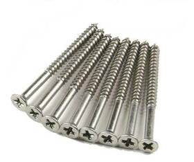 Hinge Outlet 644391830282 24pcs Satin Nickel Screws 10 X 2-1/2 Inch Commercial Door Hinges