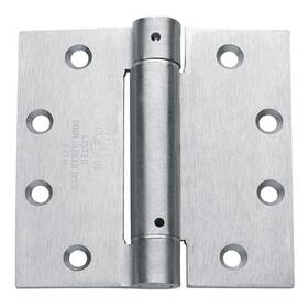 Hinge Outlet 644391830374 Spring Loaded Hinges - 4 Inch Square Satin Chrome Self Closing Adjustable