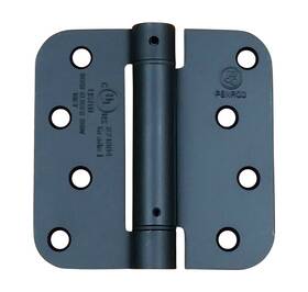 Hinge Outlet 644391830565 Spring Hinges - 4 Inch Self Closing Adjustable Flat Black 2 Pack