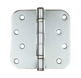 Hinge Outlet 644391831166 Polished Chrome Door Hinges 4 Inch With 5/8 Radius Ball Bearing For Smo