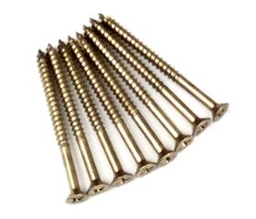 Hinge Outlet 644391831210 Bright Polished Brass Wood Screws 9 X 2 1/4 Inch For Residential Door Hinges