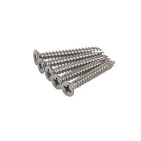 Hinge Outlet 644391833481 Satin Nickel Wood Screws For Hinges 9 X 1.5 Inch - 24 Pack