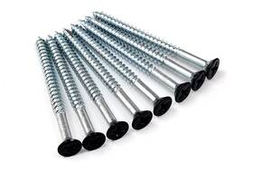 Hinge Outlet 644391833580 Black Wood Screws 9 X 3 Inch For Residential Door Hinges - 24 Pack