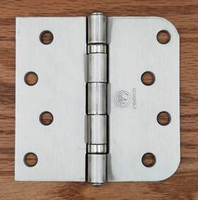 Hinge Outlet 644391835010 Penrod Door Hinges Satin Nickel Ball Bearing Security 4 Inch With 5/8 I