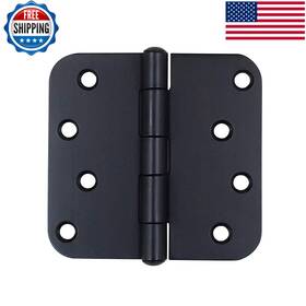Hinge Outlet B07n7mlx87 Black Stainless Steel Door Hinges - 4 Inch 5/8 Radius