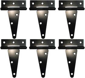 Hlmoptimo 711731399515 Heavy Duty Tee Hinge 4 Inch Black Rustproof Shed Gate Barn Fence 6pcs Us