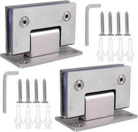 Hnbun 313035210284 2pack 90 Degree Shower Door Hinges Heavy Duty Frameless Glass Stain