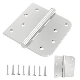Dh-4in-us Hoboo Stainless Steel Hinges Door Exterior 3 Square&round Corners Silver