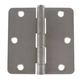 Hgf71316 Home-garden-fix Satin Nickel Door Hinges 3.5 Inch 2.2mm And 1/4 Radius Corners 30 Piece 3-1/2