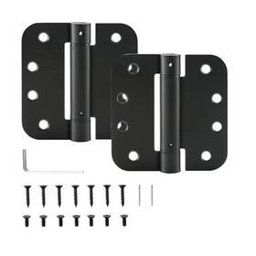 Home Master 842001111060 Self Closing Door Hinge 4 X Inch Adjustable 2 Pack Matte Black
