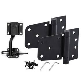 Home Master 842001150519 Hardware Self-closing Gate Kit Black - 3.5 In Spring Tee Hinges 2