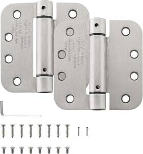 Home Master Hardware 744759627384 Self Closing Door Hinges 4 Inch Spring Loaded Adju