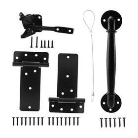 Home Master Hardware 842001150649 Heavy Duty Gate Hinge Kit - 6 In T Hinges 2 Pack Self-adjusting L