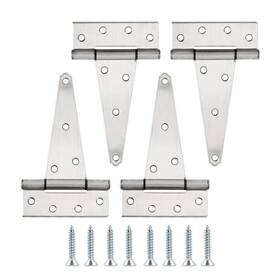 Home Master Hardware 842001150670 6 Inch Stainless Steel Gate Hinges For Wooden Fences Heavy Duty Tee Sh