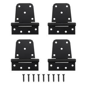 Home Master Hardware Hmh5077 Heavy Duty Gate Hinges 4 Pack 3.5 Inch Black Shed Barn Door Metal Ga