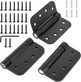 Hommyzone 729107539885 Adjustable Spring Door Hinge 4 Inch X Stainless Steel Self-closing Hinges