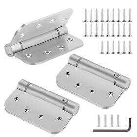 Hommyzone 729107539892 Adjustable Spring Door Hinge 4 Inch X Stainless Steel Self-closing Hinges