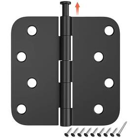 Hosom 795847919232 3 Pack Rounded Door Hinges 4 Inch Matte Black Exterior And Interior Hinge For