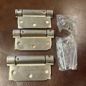 Hosom 795847919294 Self Closing Door Hinges 3.5 Inch Spring Loaded Adjustable Tension Bn 3pk