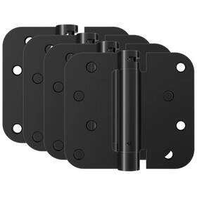 B0b1cyql8t Hosom 4 Inch Self-closing Spring Loaded Door Hinges Soft Close Matte Black Ul Listed