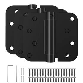 B0bmlh2yyq Hosom 4 Inch Self-closing Spring Loaded Door Hinges Soft Close Matte Black Ul Listed